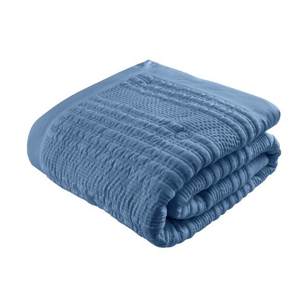 Modro prešito pregrinjalo 220x220 cm  Lennon Stripe – Catherine Lansfield-image-2