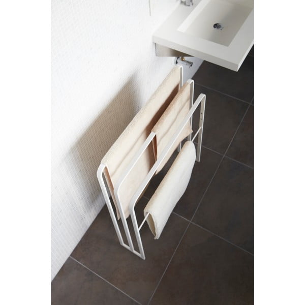 Belo kovinsko stojalo za brisače Yamazaki Tower-image-4