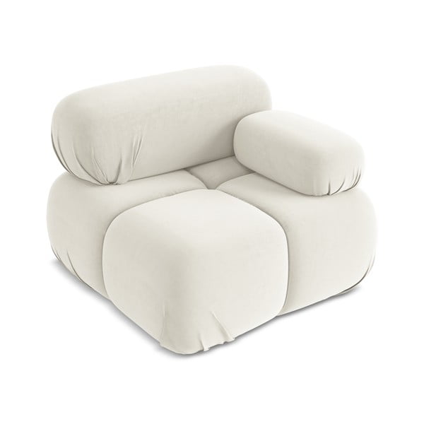 Bel žameten modul za sedežno garnituro (desni kot) Lokua – Makamii-image-2