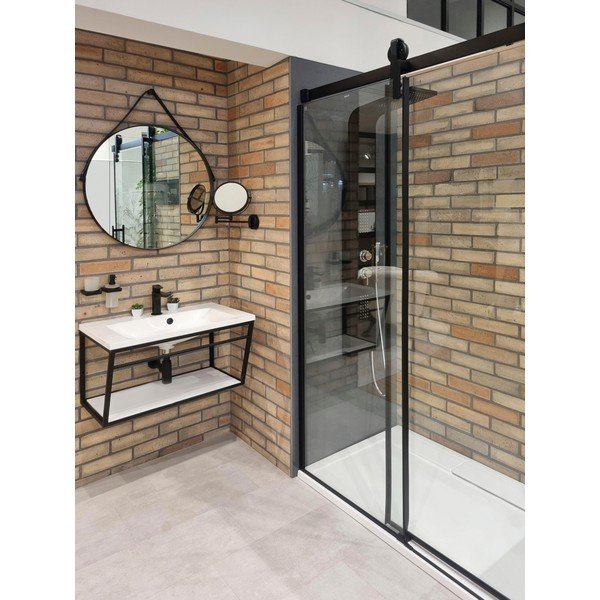 Belo/črno jekleno stensko stojalo za pod umivalnik 60x40 cm Ska – Sapho-image-1