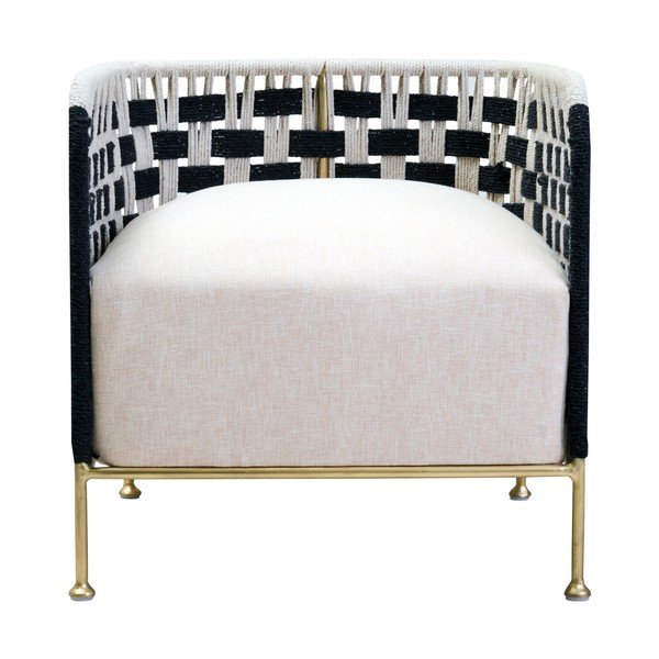 Črno-bel fotelj Satna – Premier Housewares-image-2
