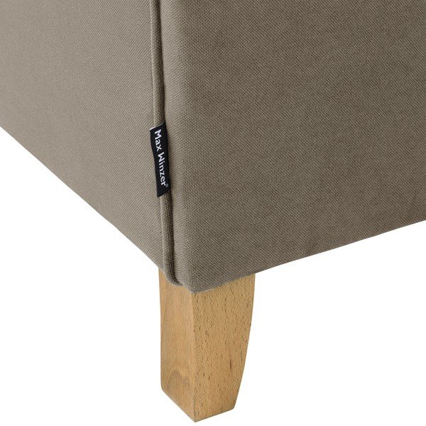 Rjava žametna zofa Max Winzer Lorris, 139 cm-image-1