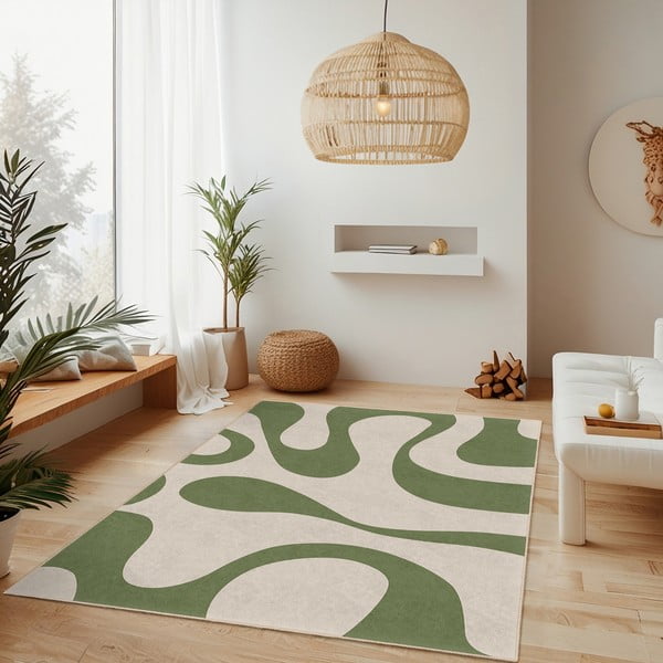 Zelena pralna preproga 80x150 cm Matcha Latte – Mila Home-image-2