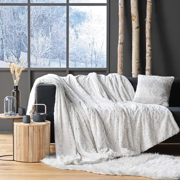 Okrasna blazina iz umetnega krzna 45x45 cm Alaska – douceur d'intérieur-image-1