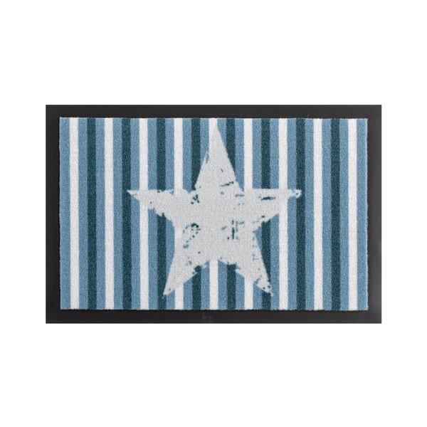 Podloga za vrata Hanse Home Star Stripes Blue, 40 x 60 cm