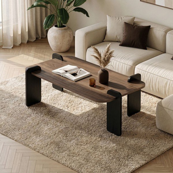 Rjava klubska mizica 60x120 cm Renard – Nordure-image-1