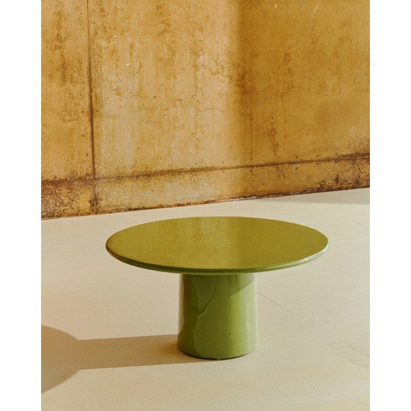 Betonska okrogla vrtna klubska mizica ø 85 cm Albanella – Kave Home-image-1