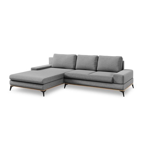 Siva raztegljiva sedežna garnitura Windsor & Co Sofas Planet, levi kot-image-2