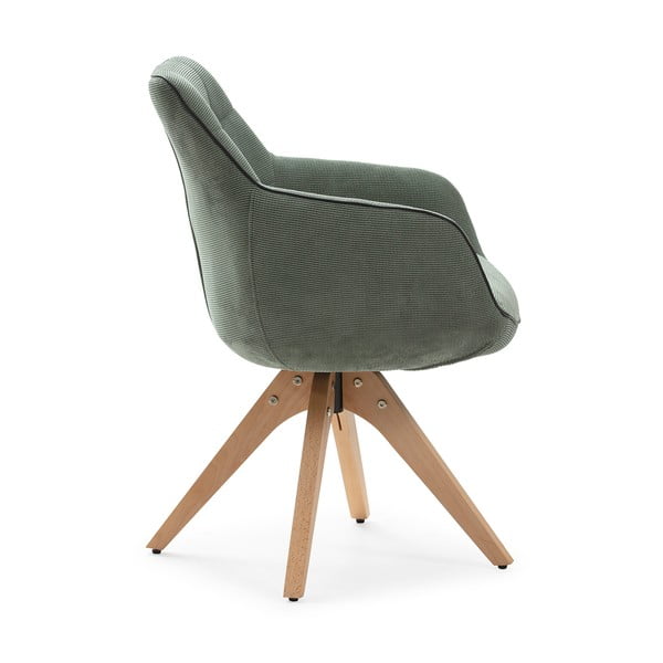 Zeleni oblazinjeni jedilni stoli v kompletu z nasloni za roke 2 ks Donatelo – Marckeric-image-4