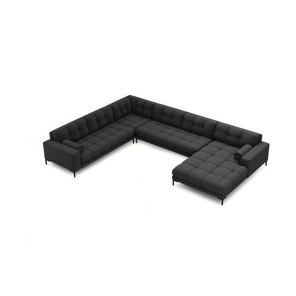 Temno siva kotna sedežna garnitura (levi kot) Bali – Cosmopolitan Design-image-4