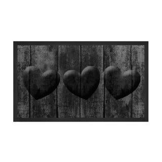 Siv predpražnik Hanse Home Hearts, 45 x 75 cm