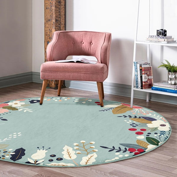 Pralna okrogla preproga primerna za robotski sesalnik ø 120 cm Comfort – Mila Home-image-4