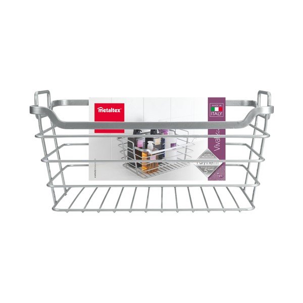 Jeklena košara za kopalnico Metaltex Basket-image-3