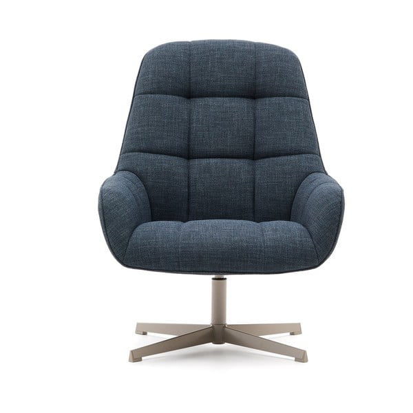 Prašno moder vrtljiv fotelj Jaspe – Kave Home-image-2