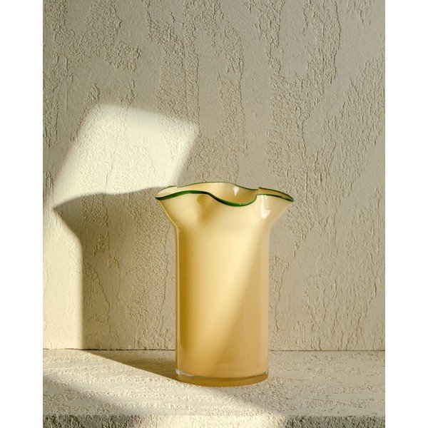 Rumena steklena vaza (višina 31 cm) Endasi – Kave Home-image-1