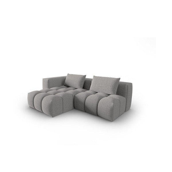 Siva kotna sedežna garnitura (levi kot/z ležalnikom) Verona – Cosmopolitan Design