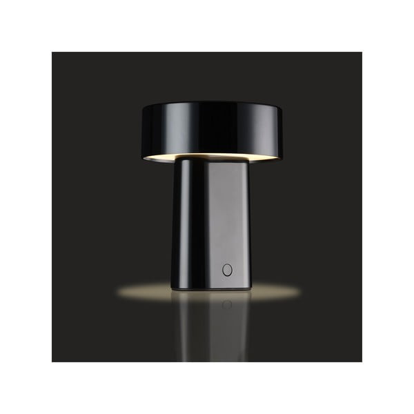 Črna plastična LED namizna svetilka (višina 18 cm) Oblong – Zone-image-2