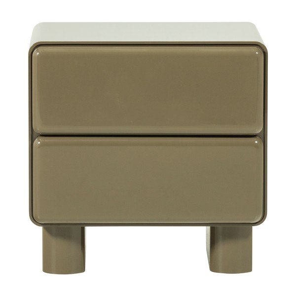 Zelena nočna omarica v sijajnem dekorju Lustra – WOOOD