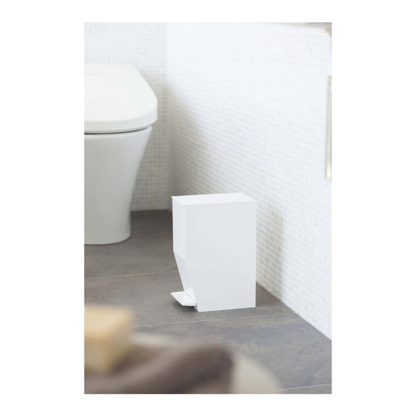 Bel plastičen koš za smeti s pedalom 3,9 l Tower – YAMAZAKI-image-1