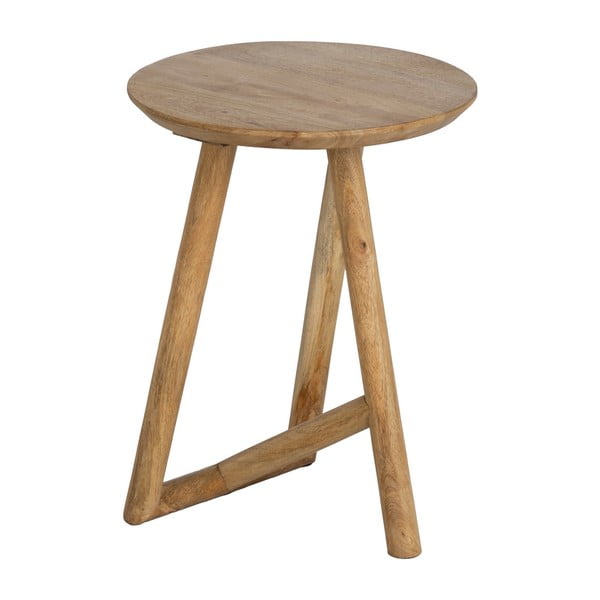 Okrogla stranska mizica iz masivnega manga ø 40 cm Mao – Ixia