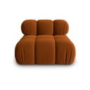 Oranžna žametna modularna sedežna garnitura (sredinski modul) Bellis – Micadoni Home