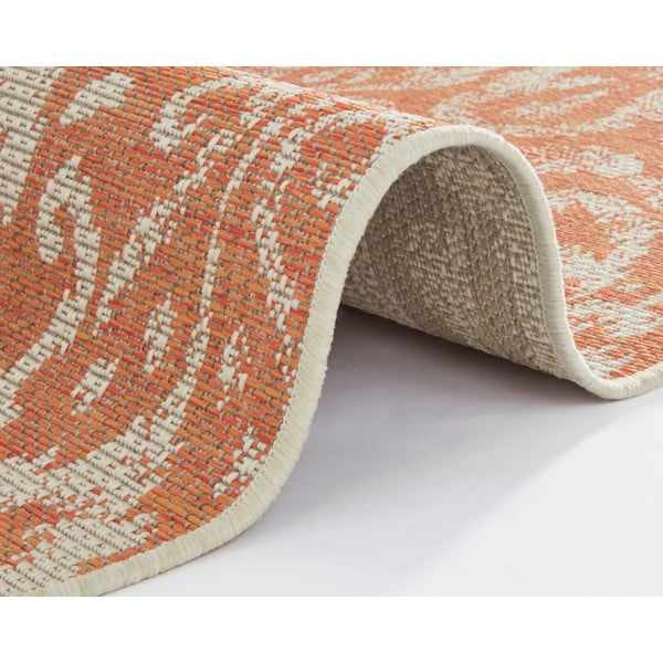Oranžno-bež zunanja preproga NORTHRUGS Hatta, 70 x 140 cm-image-3