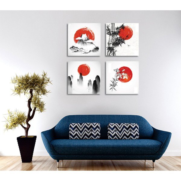 Slike v kompletu 4 ks 30x30 cm Zen – Wallity-image-2
