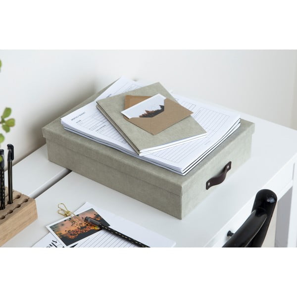 Bež škatla za shranjevanje Bigso Box of Sweden Oskar-image-2