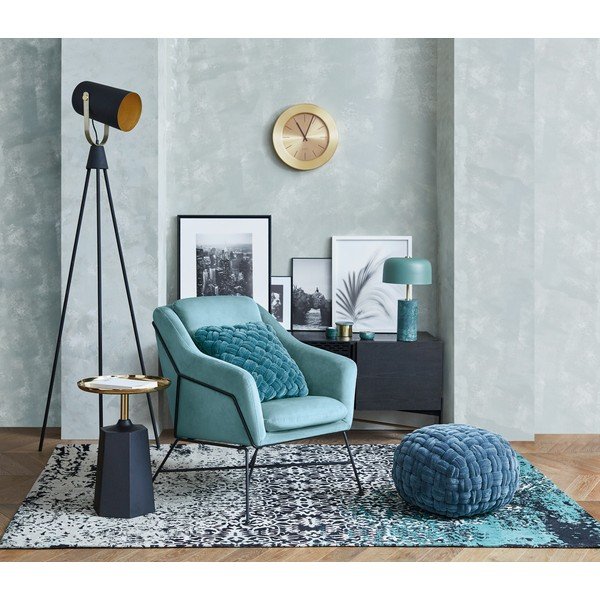 Črna dodatna mizica Kave Home, ø 37 cm-image-1