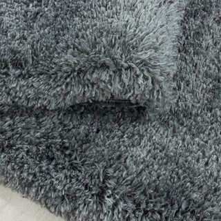 Siva okrogla preproga ø 120 cm Fluffy – Ayyildiz Carpets