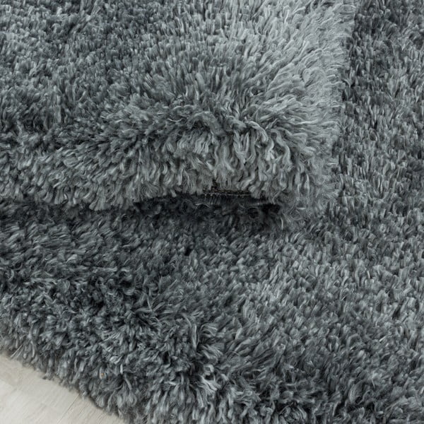 Siva okrogla preproga ø 200 cm Fluffy – Ayyildiz Carpets-image-1