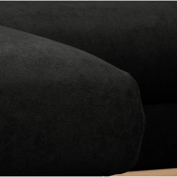 Črna kotna sedežna garnitura (z desnim kotom) Beata – Ropez-image-1