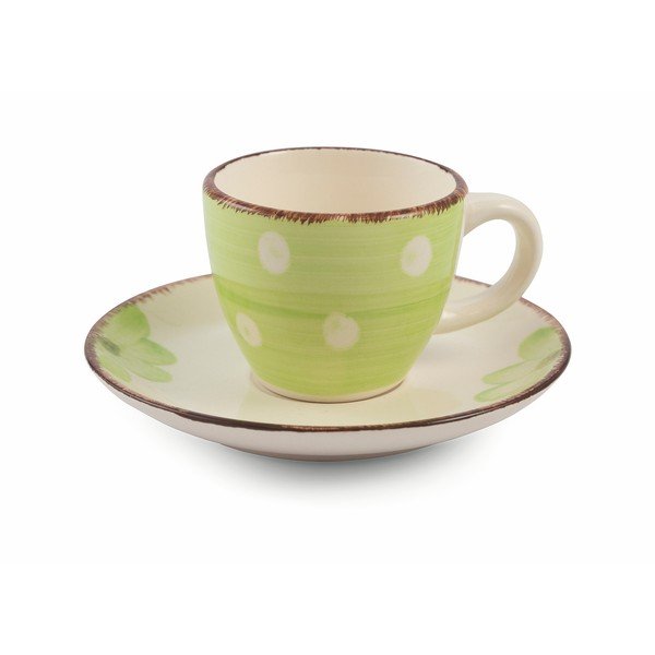 Komplet 6 barvnih skodelic za espresso s podstavki VDE Tivoli 1996 Tazzine-image-2