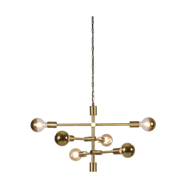 Viseča svetilka v zlati barvi s steklenim senčnikom ø 60 cm Nashville – it's about RoMi-image-2