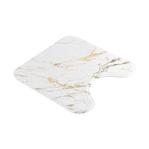 Kopalniška preproga v beli in zlati barvi 45x45 cm Aquamarbre – douceur d'intérieur