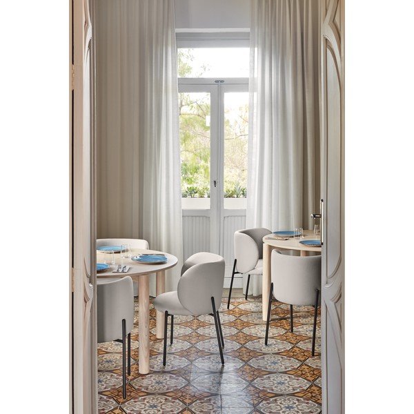 Svetlo sivi oblazinjeni jedilni stoli v kompletu 2 ks Mogi – Teulat-image-1