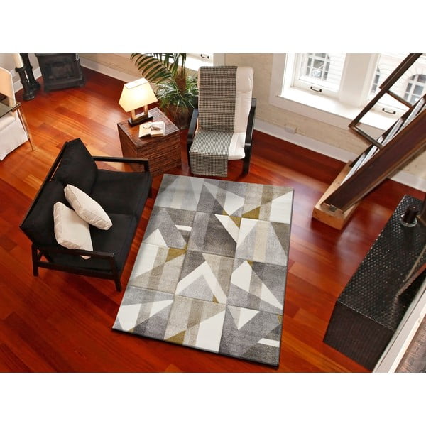 Sivo-rumena preproga Bianca Dice, 120 x 170 cm-image-1