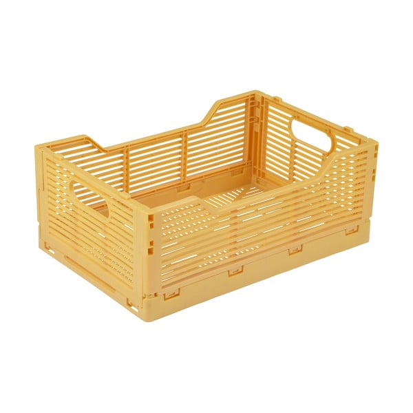 Oker rumena plastična škatla za shranjevanje 40x30x17 cm – Homéa