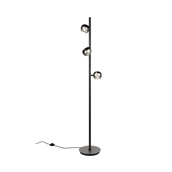 Črno-srebrna LED stoječa svetilka (višina 150 cm) Orbit – Trio Select-image-3