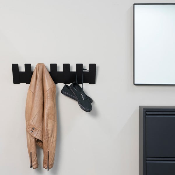 Črn kovinski stenski obešalnik 64 cm Angle – Spinder Design-image-1