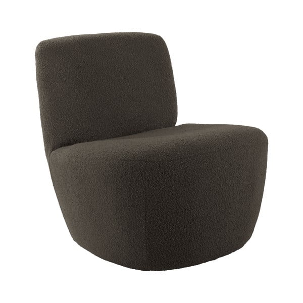 Sivo-rjav fotelj iz tkanine bouclé Ada – Leitmotiv