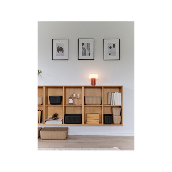 Črne škatle za shranjevanje v kompletu 2 ks s pokrovom 32x23x20,5 cm Pulp – Zone-image-4