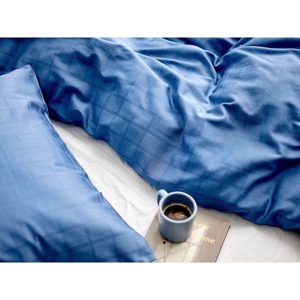 Modra posteljnina iz damasta 140x200 cm Clear - Södahl-image-3