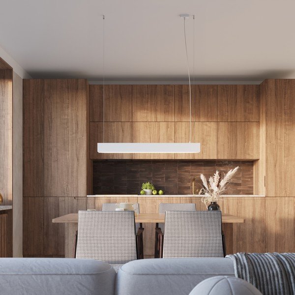 Bela kovinska LED viseča svetilka Nebula – Sollux-image-3