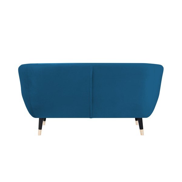 Modra zofa s črnimi nogami Mazzini Sofas Amelie, 158 cm-image-4