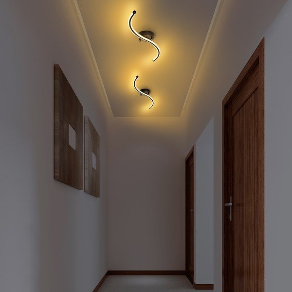 Črna LED stropna svetilka 10x67 cm Yilan – Opviq lights-image-3