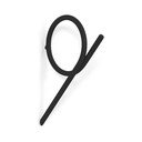 Črn jeklen stenski obešalnik Tuba M – Spinder Design