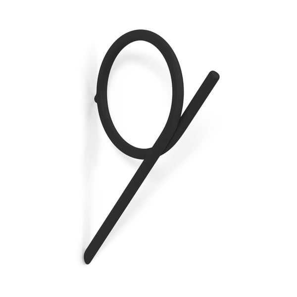 Črn jeklen stenski obešalnik Tuba – Spinder Design