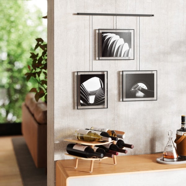 Črni kovinski stenski okvirji v kompletu 3 ks 73x82 cm Exhibit – Umbra-image-1