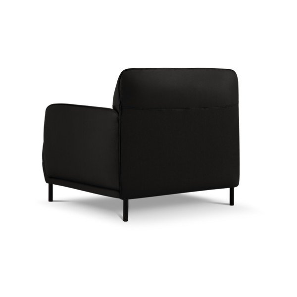 Črn usnjen naslanjač Windsor & Co Sofas Neso-image-2
